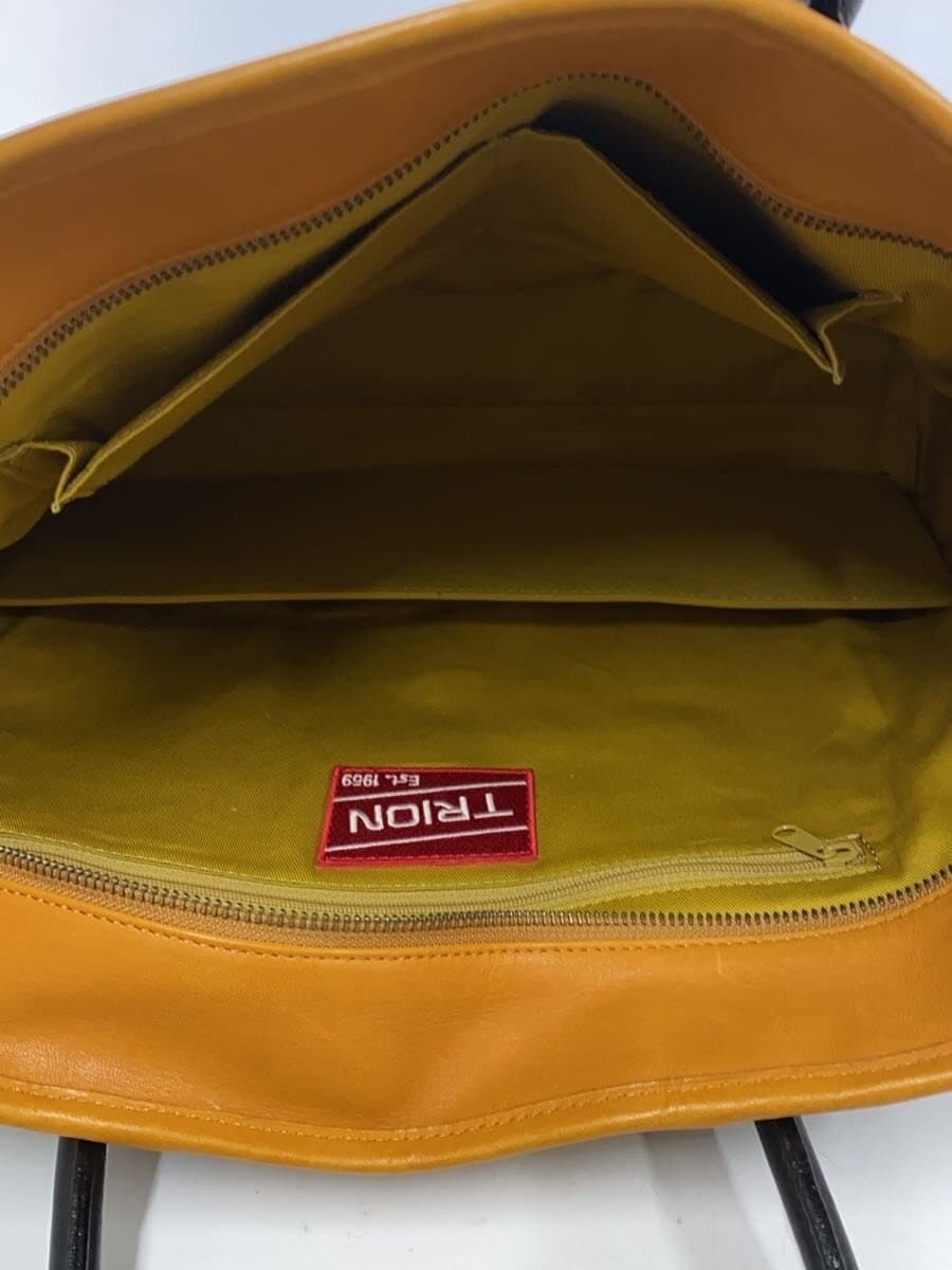 TRION Hanshin Taigase Panel Tote Bag Leather BLK 6