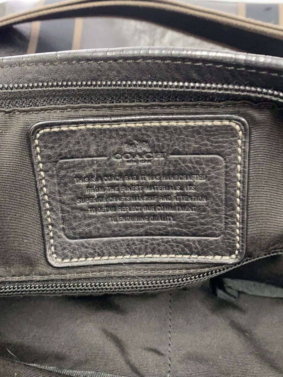 COACH Shoulder Bag Leather BLK F70558 5