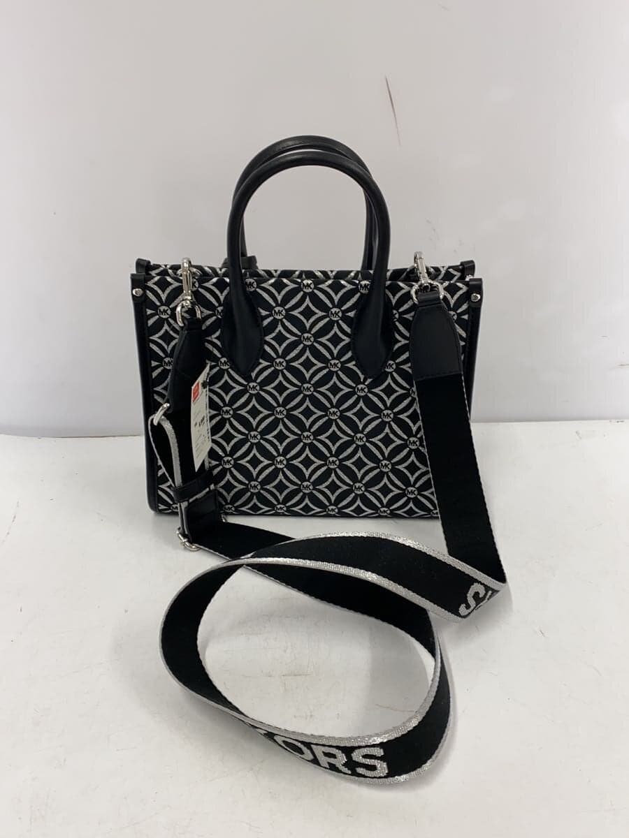 MICHAEL KORSMIRELLA Jacquard 2-Way Handbag BLK All Over Pattern 35S4G7ZC5J 3