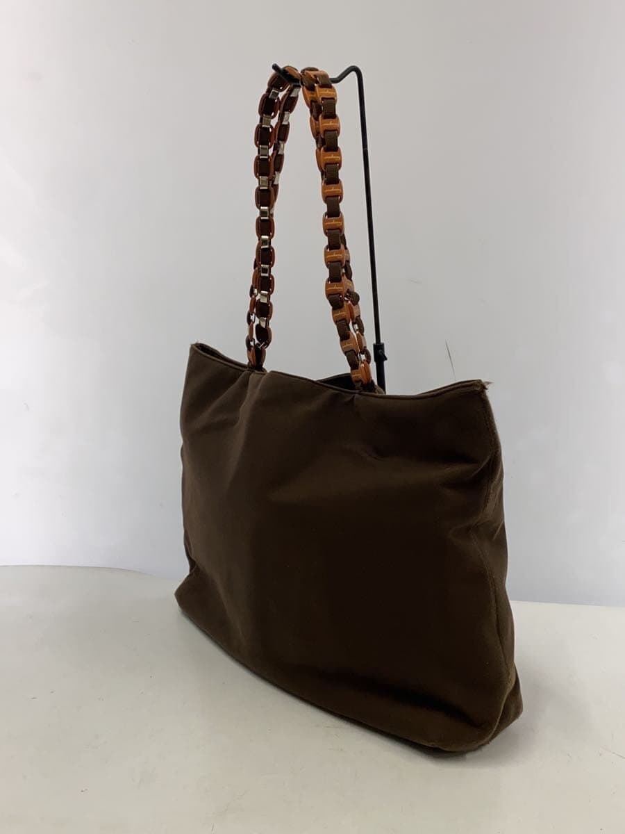 Salvatore Ferragamo Logo Chain Tote Bag Cotton BRW Solid Color AU-21 8229 2