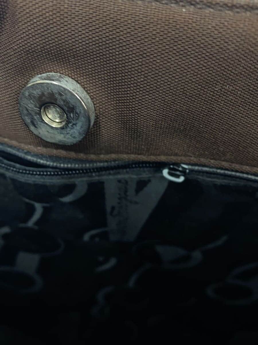 Salvatore Ferragamo Logo Chain Tote Bag Cotton BRW Solid Color AU-21 8229 7