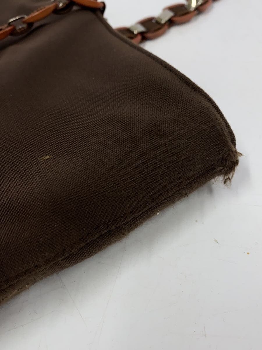 Salvatore Ferragamo Logo Chain Tote Bag Cotton BRW Solid Color AU-21 8229 8