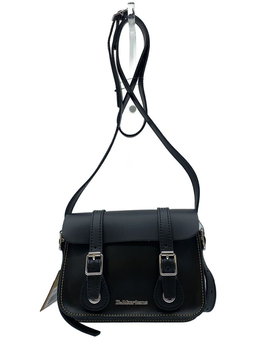 Dr.Martens Shoulder Bag Leather BLK Solid 7 Inch Satchel Bag