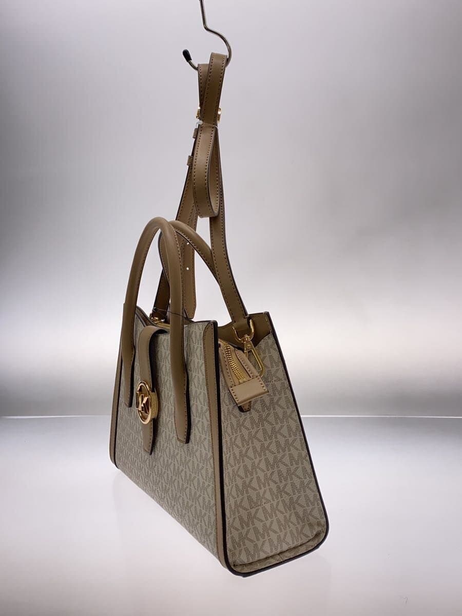 MICHAEL KORS Shoulder Bag Leather BEG All Over Pattern 2