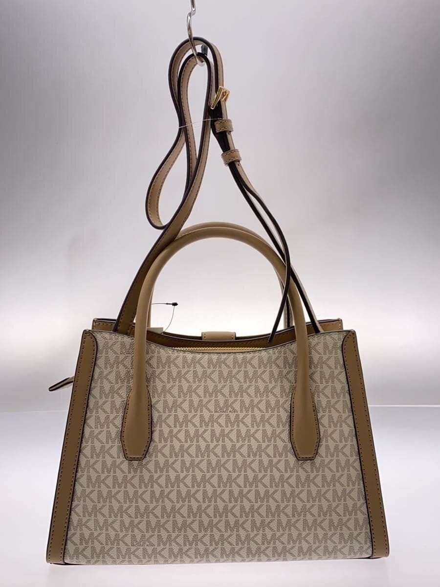 MICHAEL KORS Shoulder Bag Leather BEG All Over Pattern 3