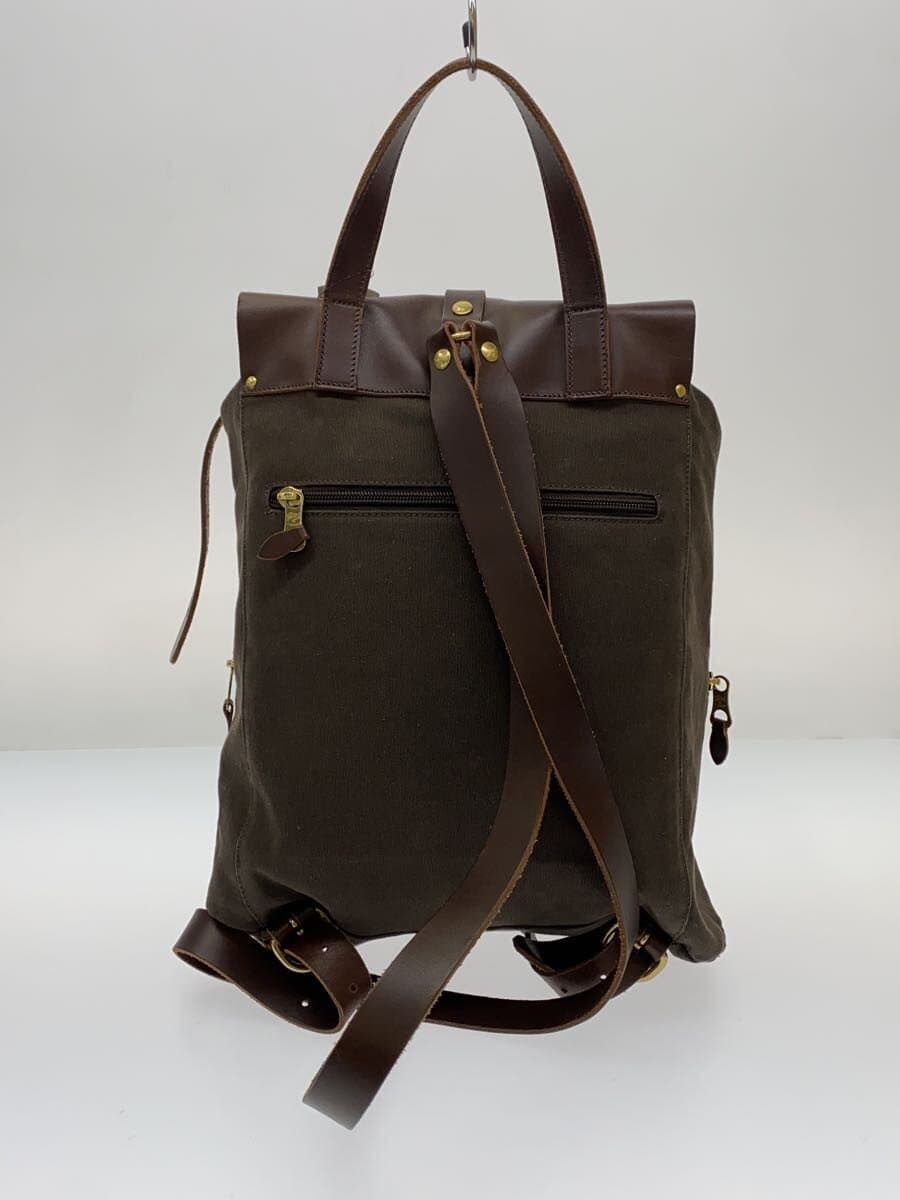 IL BISONTE Backpack Canvas BRW Solid Canvas Bag Pa 3