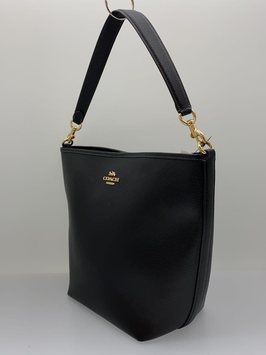 COACH Shoulder Bag Leather Black Plain CT803 2