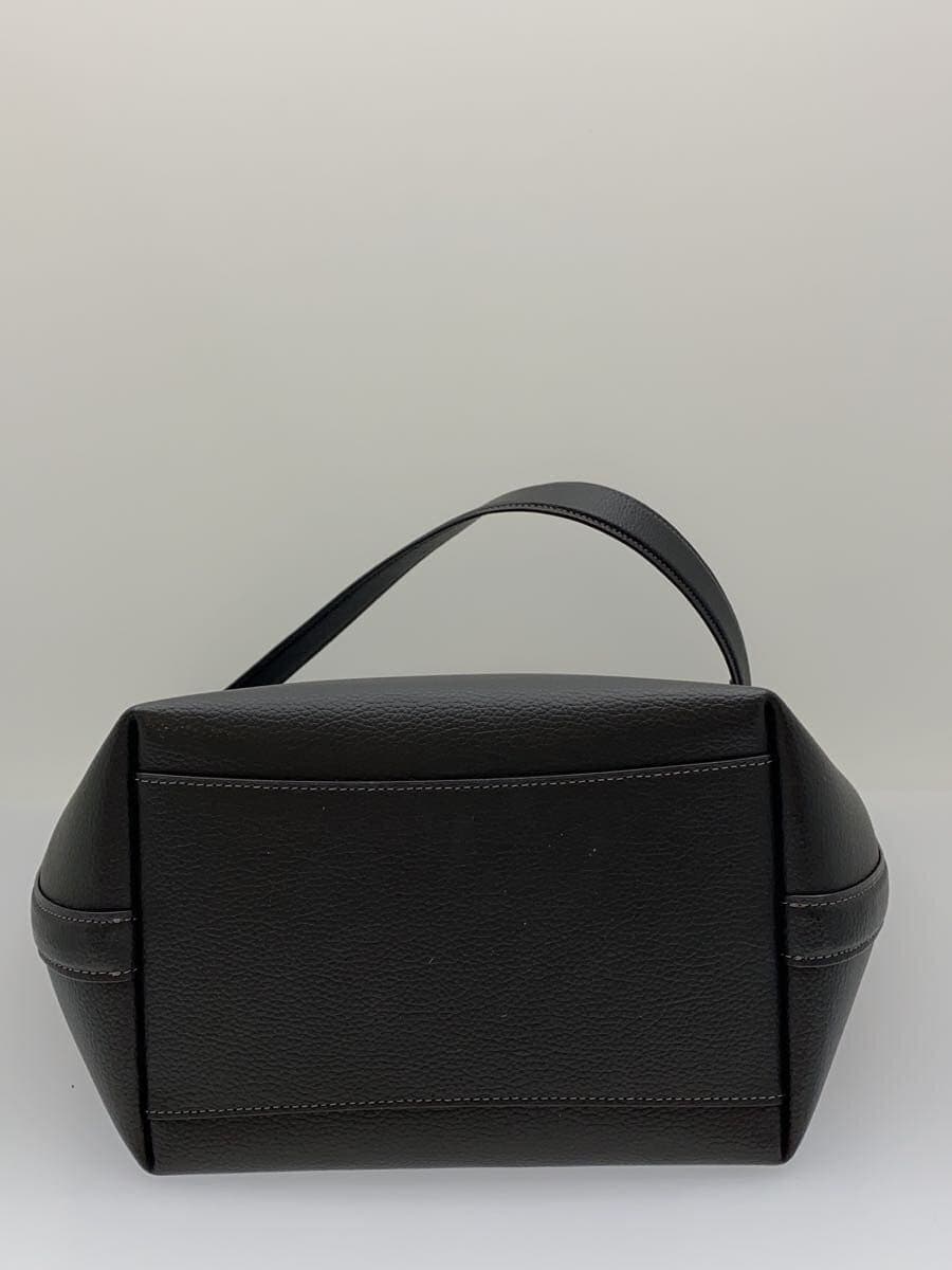 COACH Shoulder Bag Leather Black Plain CT803 4