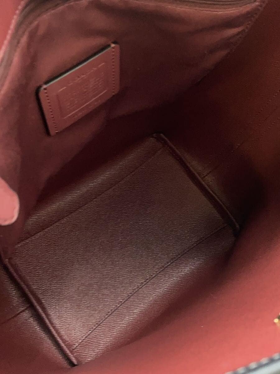 COACH Shoulder Bag Leather Black Plain CT803 6