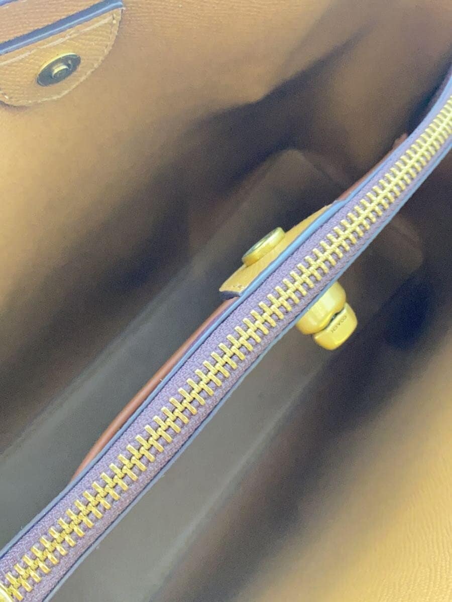 COACH Shoulder Bag Leather WHT Solid C2590 6