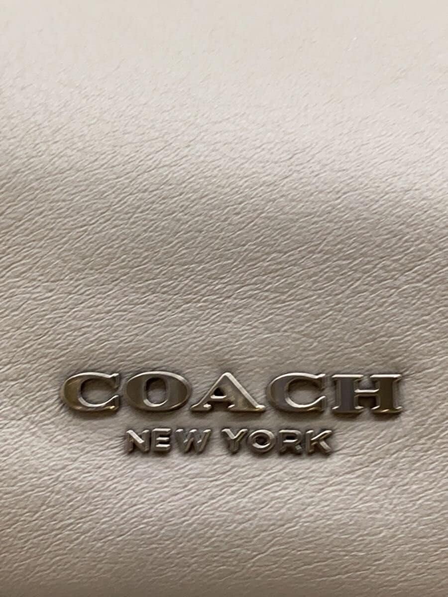 COACH Waist Bag Leather GRY Plain F37594 5