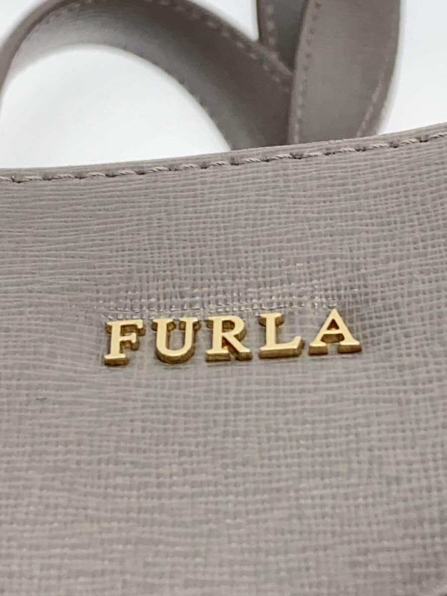 FURLA shoulder bag -- GRY solid color 5