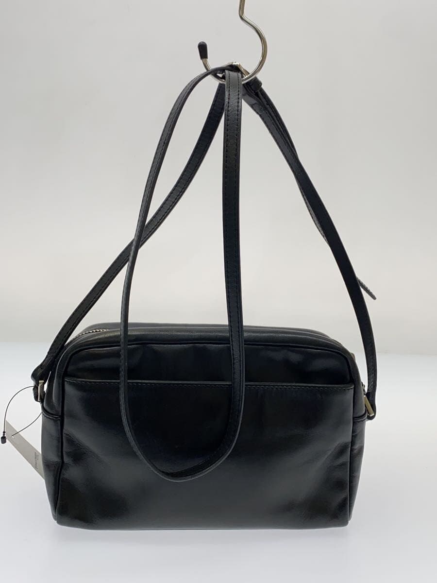 agnes b. Camera bag Shoulder bag Leather BLK Solid FS34-01 3