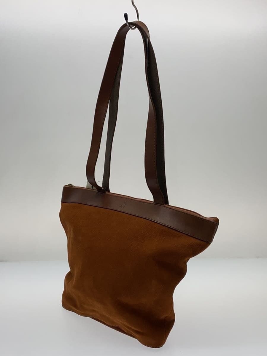 Horse tote bag leather BRW plain 2