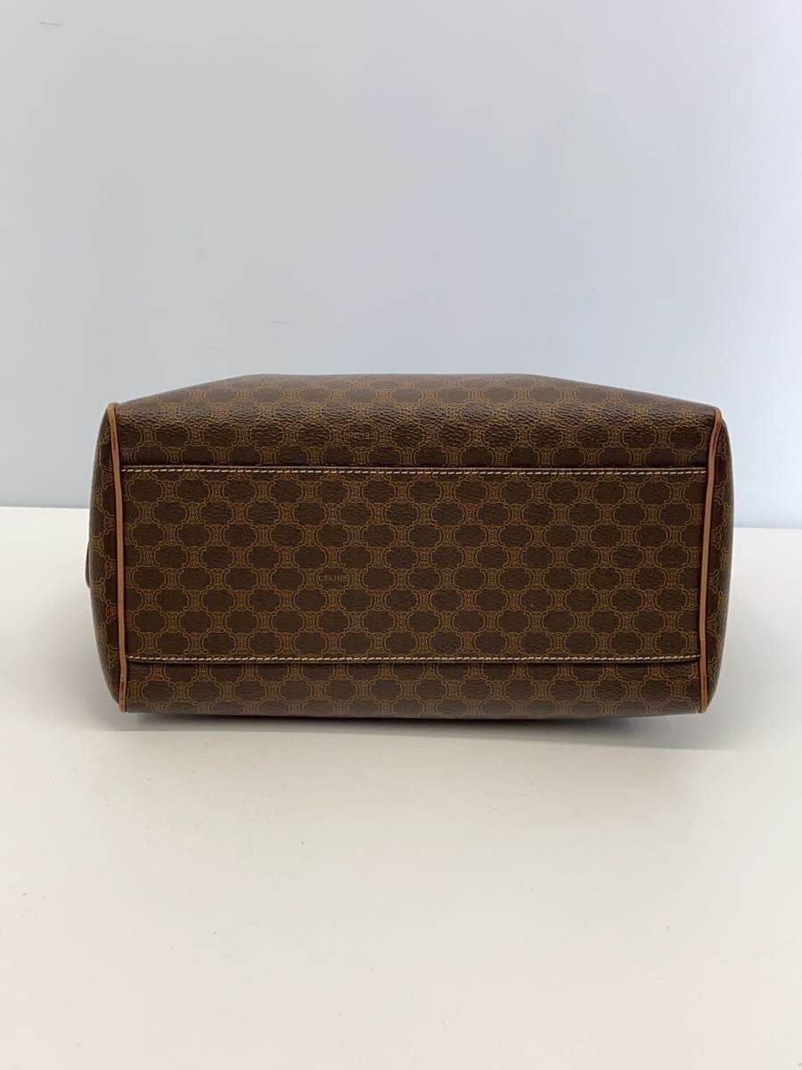 CELINE Handbag PVC BRW All Over Pattern Macadam Mini Boston Corner Wear 4