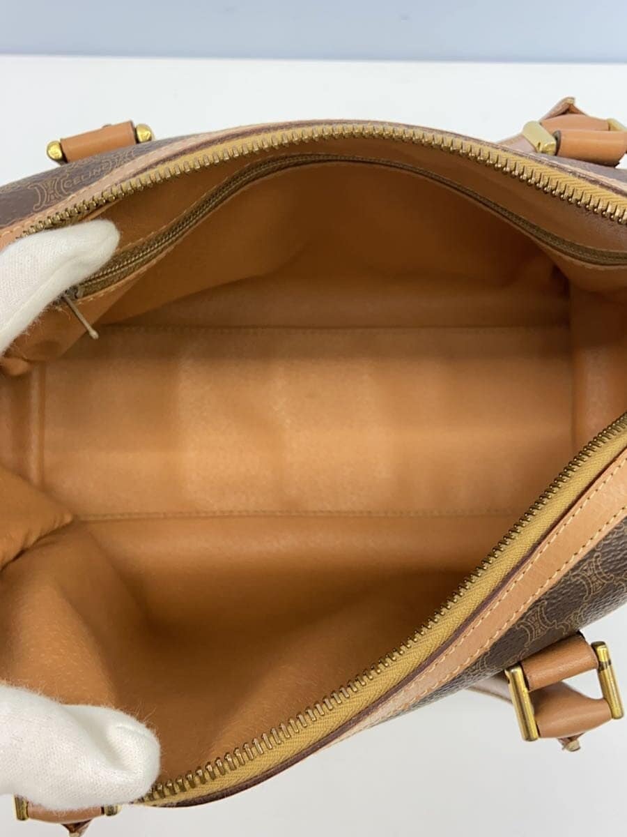 CELINE Handbag PVC BRW All Over Pattern Macadam Mini Boston Corner Wear 6