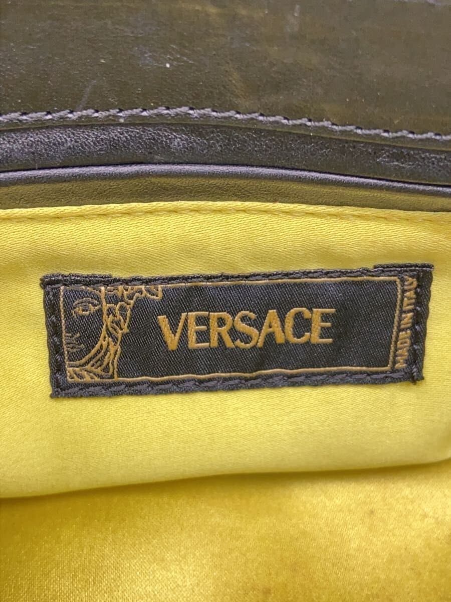 VERSACE Handbag Nylon BLK All Over Pattern 5