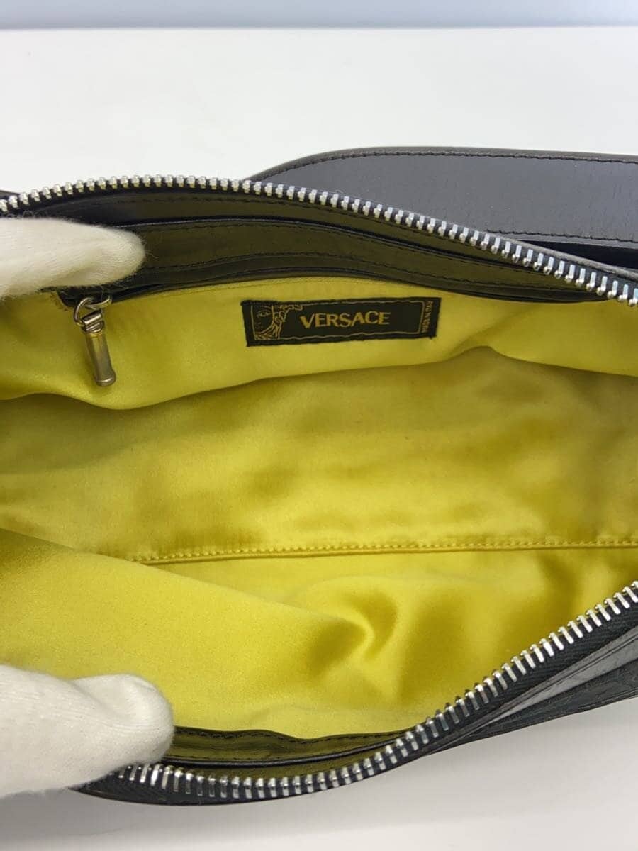 VERSACE Handbag Nylon BLK All Over Pattern 6