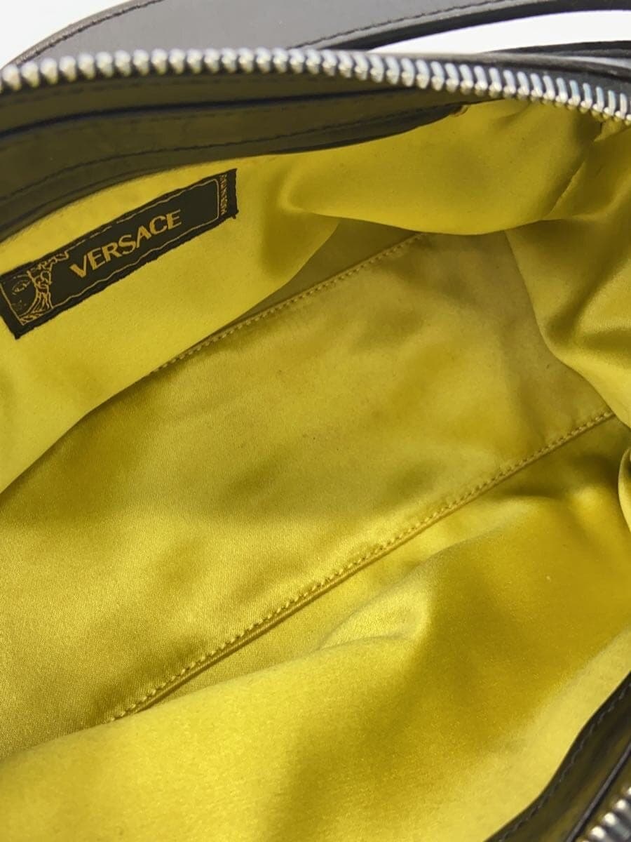 VERSACE Handbag Nylon BLK All Over Pattern 7