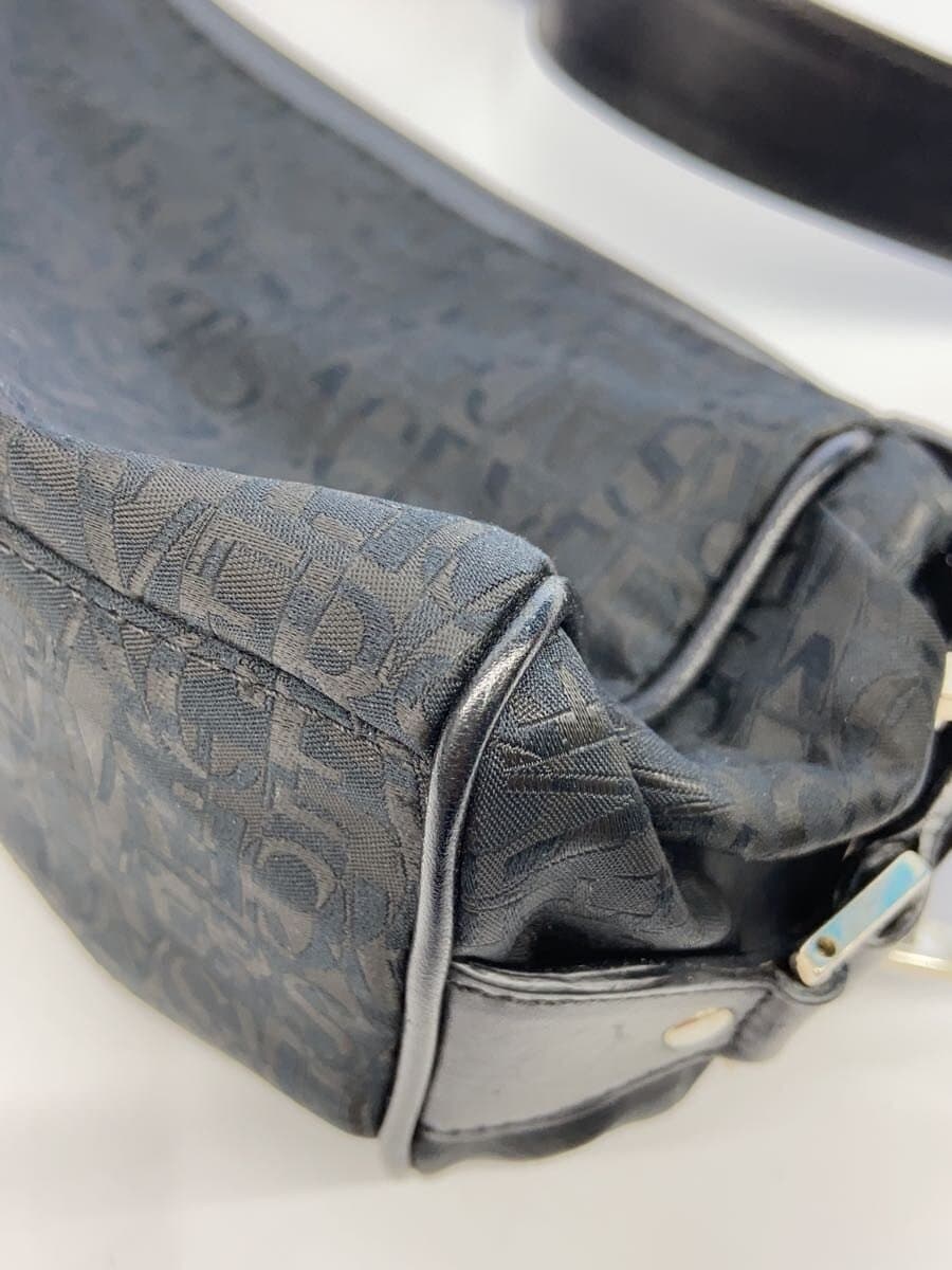 VERSACE Handbag Nylon BLK All Over Pattern 9