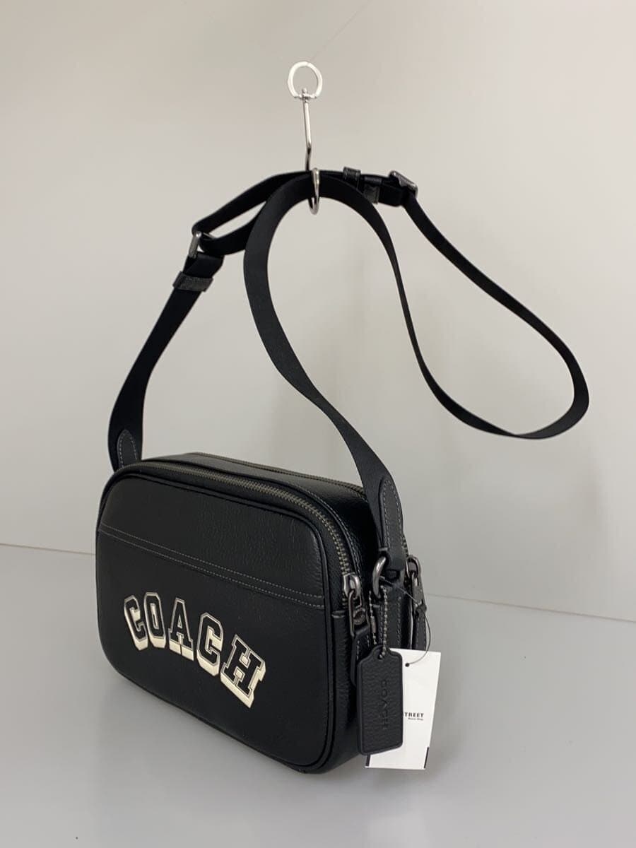 COACH shoulder bag leather BLK caj64 2
