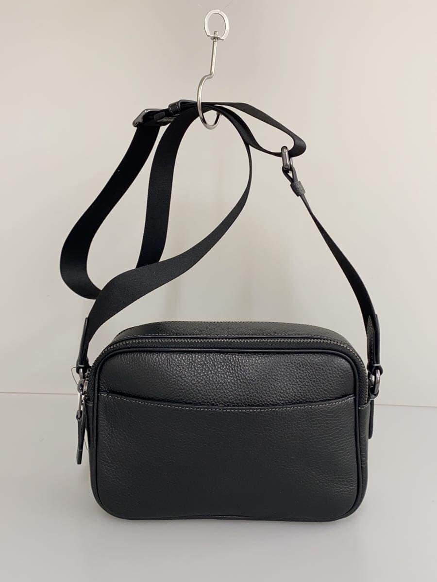 COACH shoulder bag leather BLK caj64 3