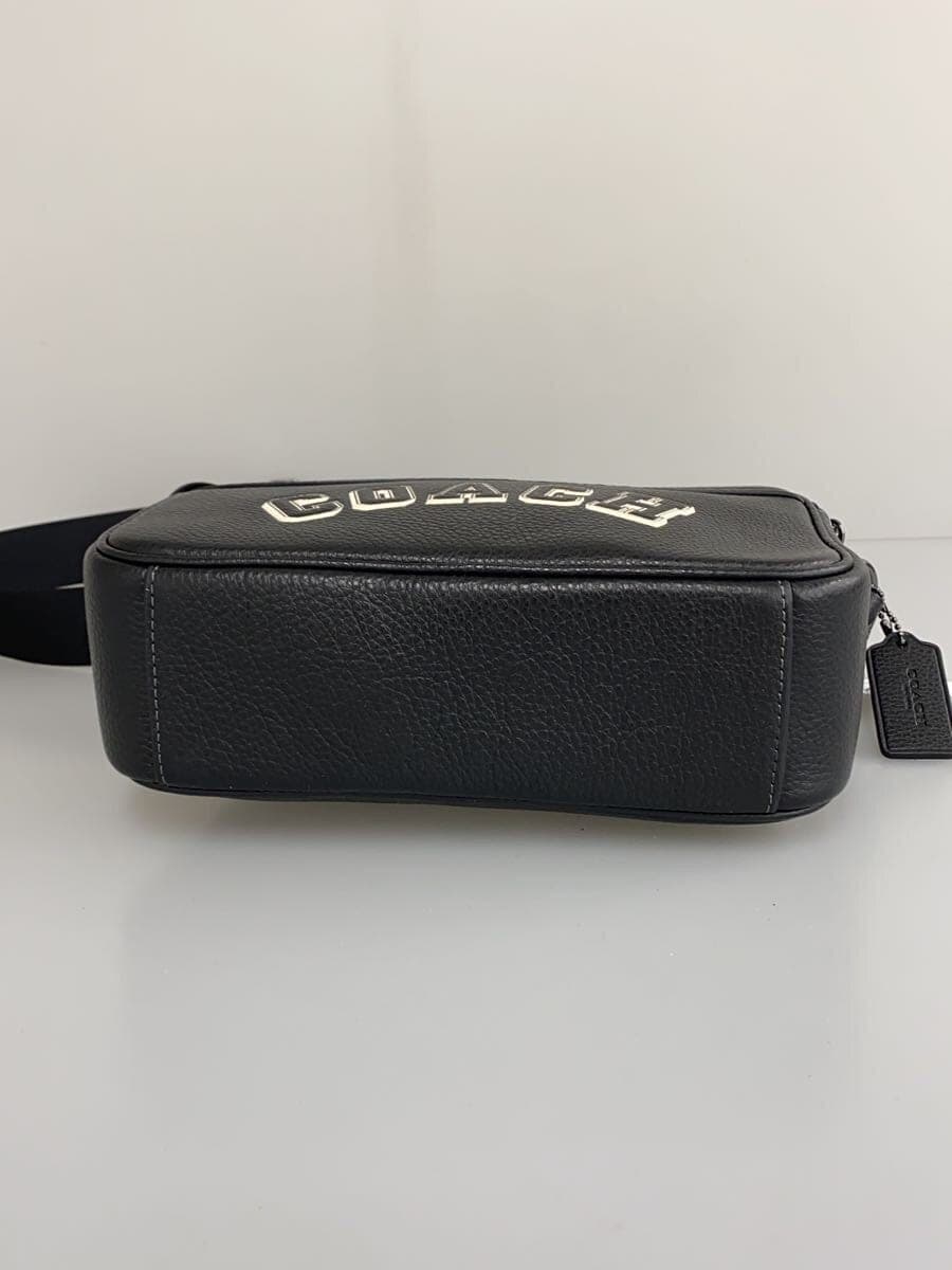 COACH shoulder bag leather BLK caj64 4