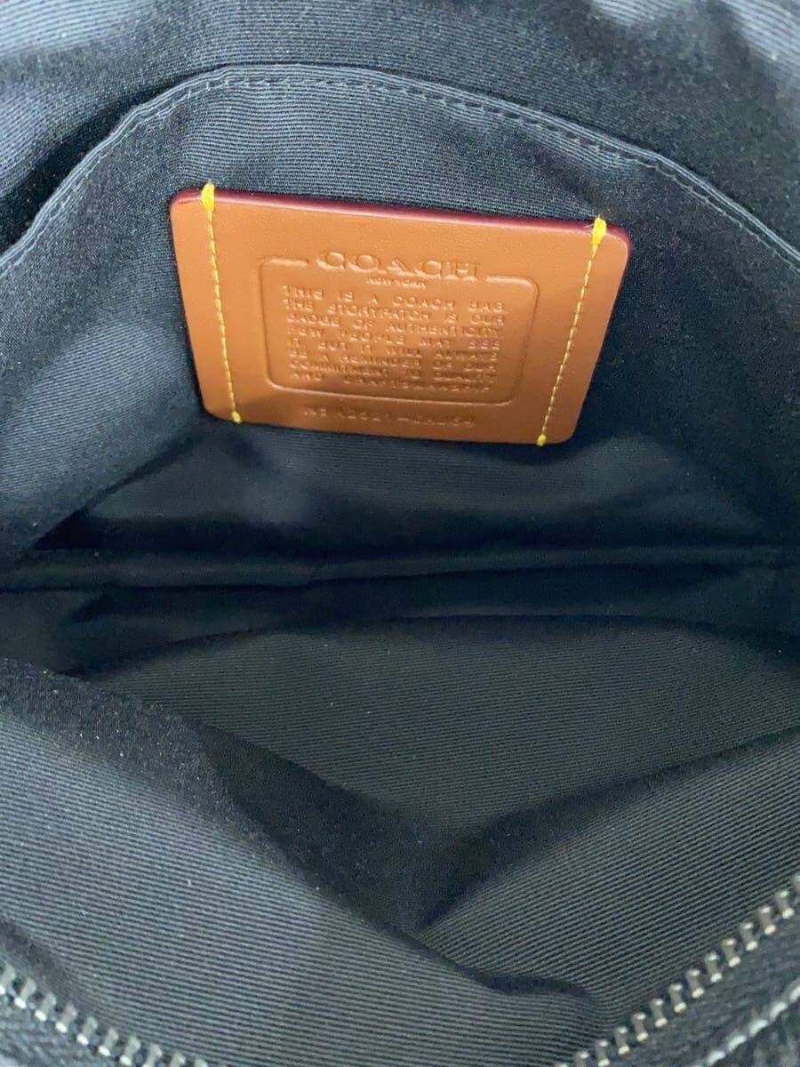 COACH shoulder bag leather BLK caj64 6