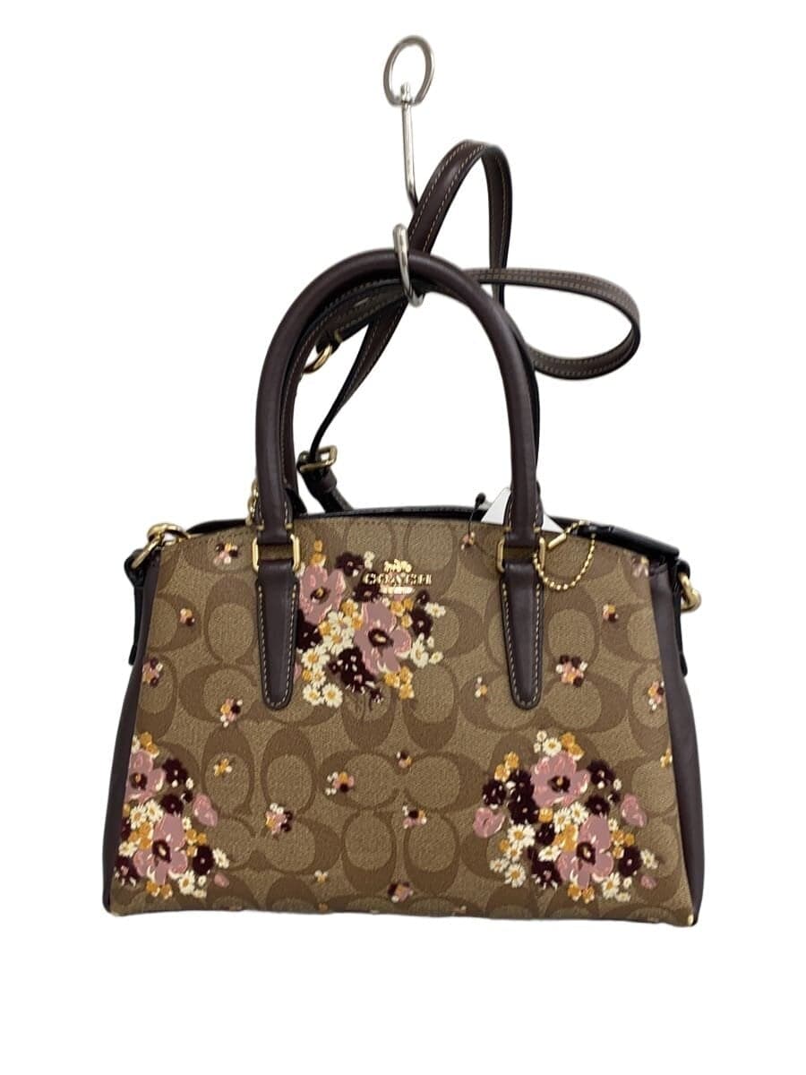 COACH Shoulder Bag PVC BRW Allover Pattern F31437