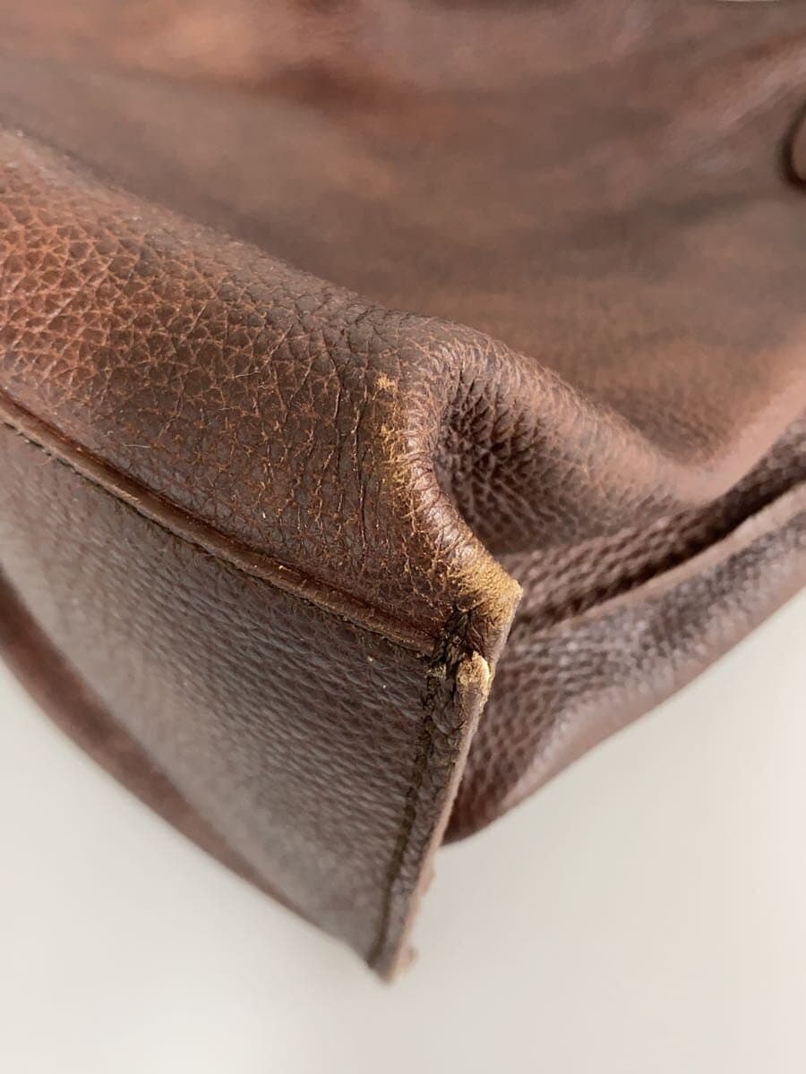 Other brand the bridge Handle wear present Handbag Leather BRW Solid color 7
