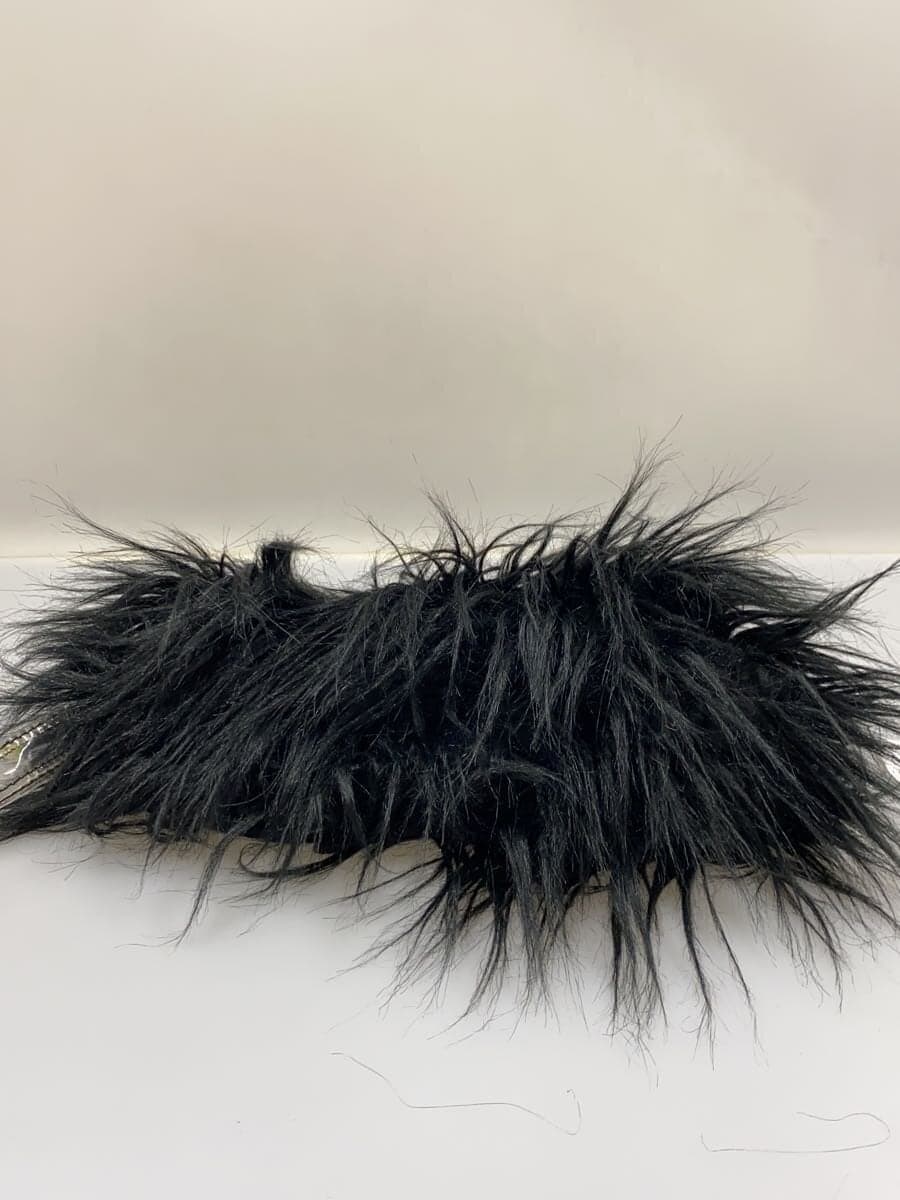 MM6 Pouch Faux Leather Black Solid Color S41WF0020 Fur Vinyl Part Discoloration 4