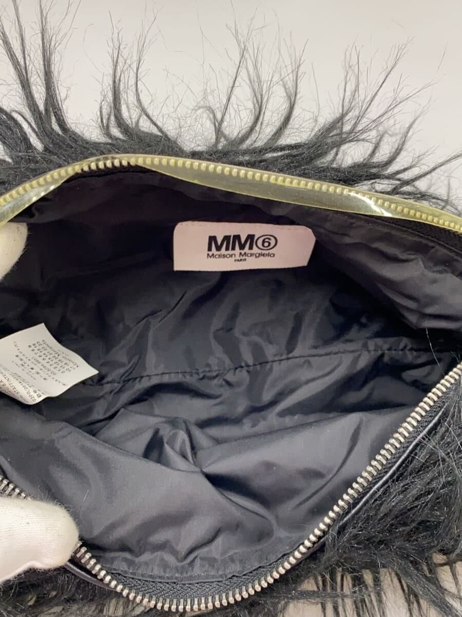 MM6 Pouch Faux Leather Black Solid Color S41WF0020 Fur Vinyl Part Discoloration 6