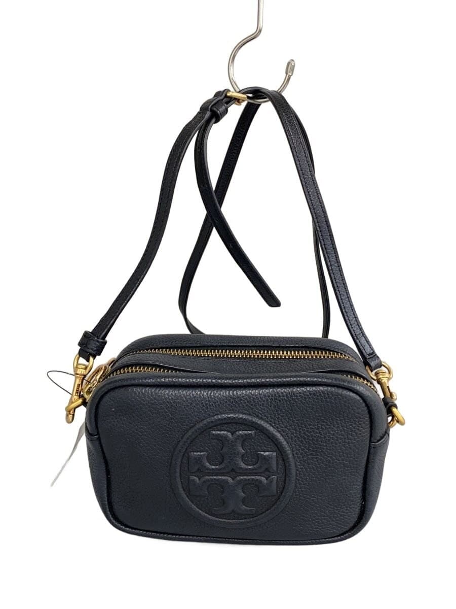 TORY BURCH Shoulder Bag Leather Black Solid