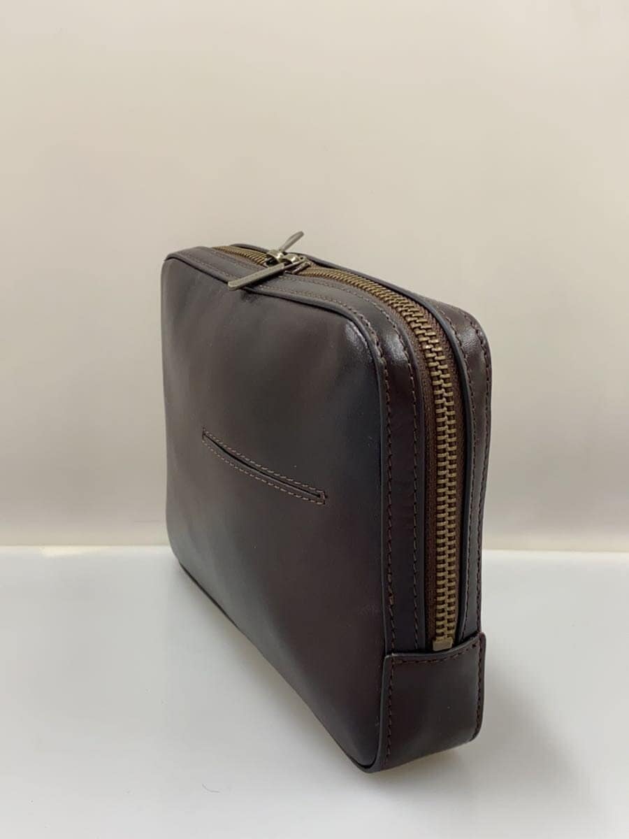 MOTHERHOUSE Pouch Leather Brown Plain 2