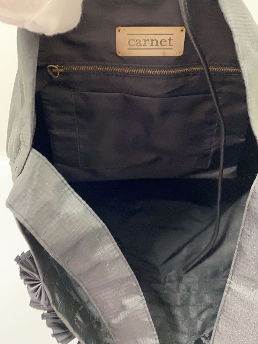 CARNET tote bag nylon black plain 6