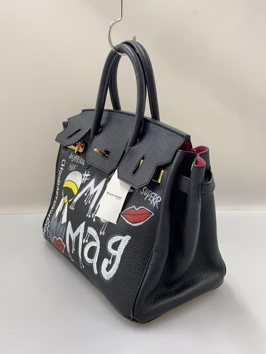 Other brand handbag Leather BLK 2