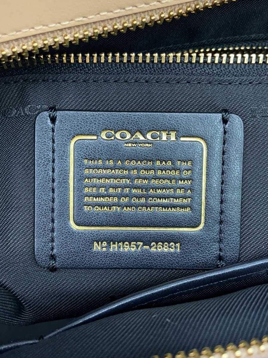 COACH Shoulder Bag PVC BEG Solid 26831 5