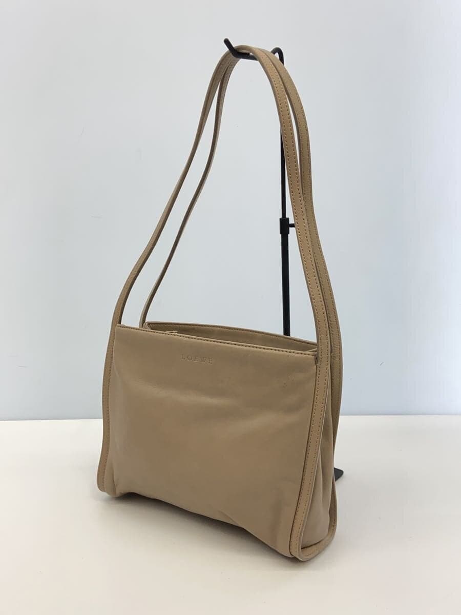 LOEWE shoulder bag leather beige plain 2