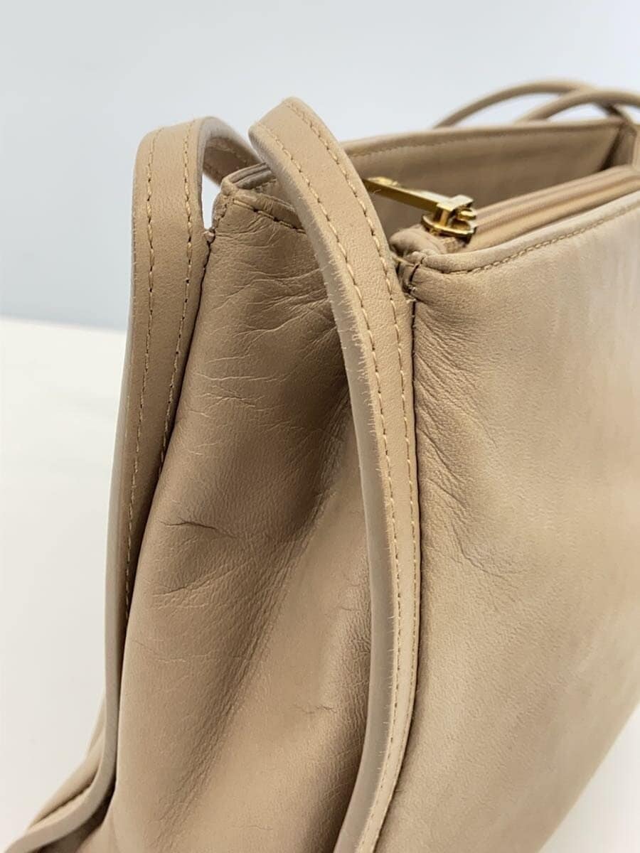 LOEWE shoulder bag leather beige plain 7