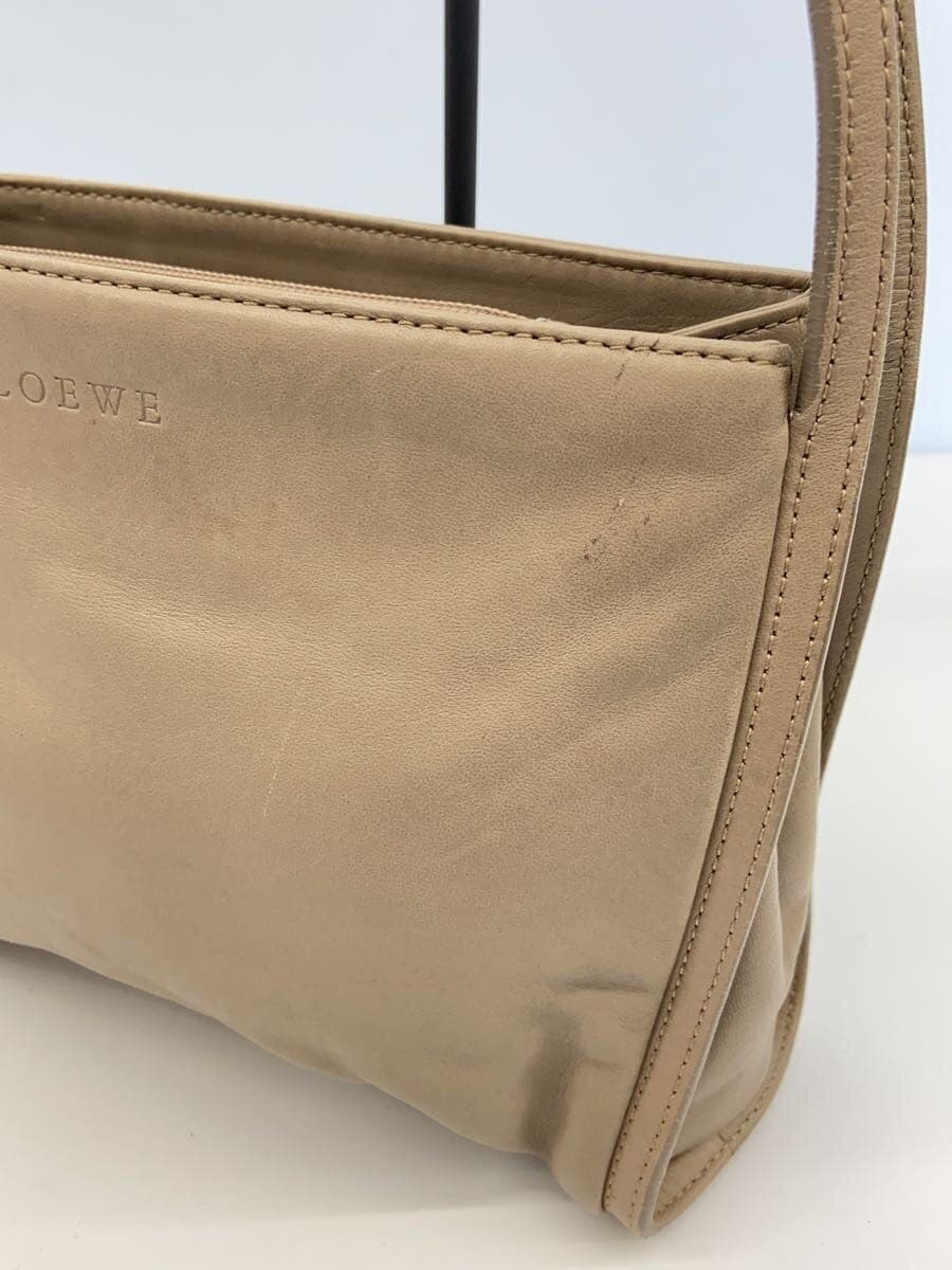 LOEWE shoulder bag leather beige plain 9