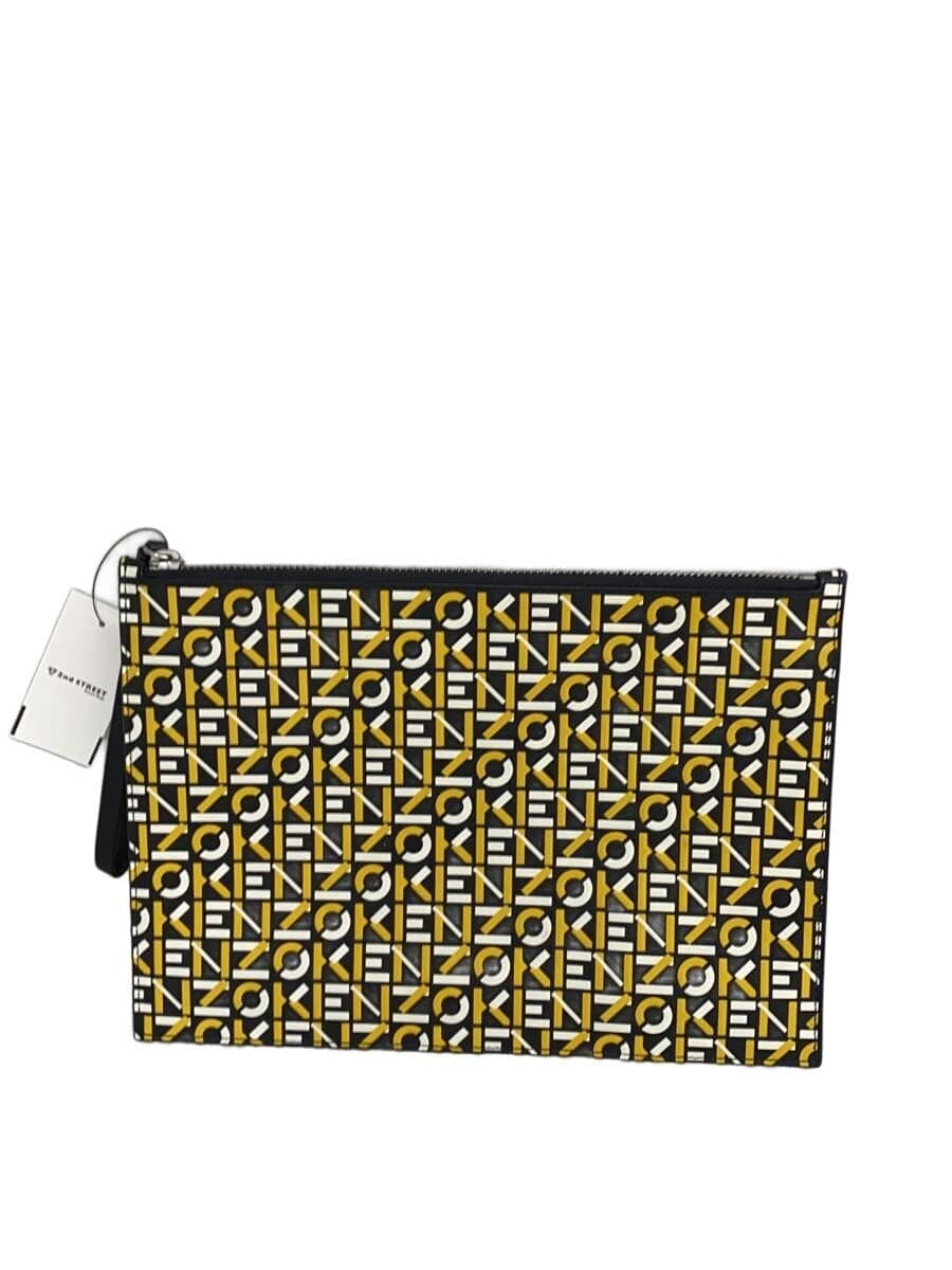 KENZO Pouch -- YLW All-over pattern