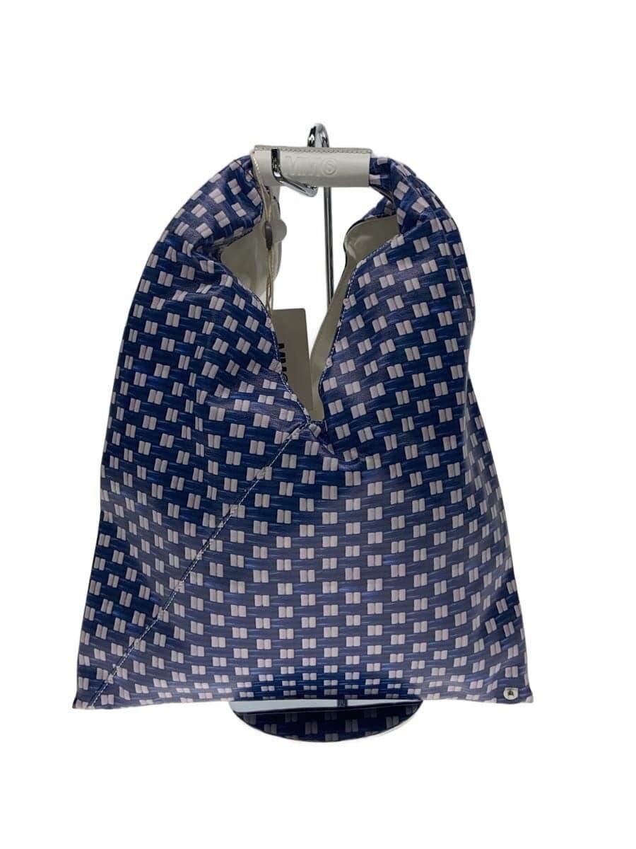 MM6 Handbag Leather BLU All-over print