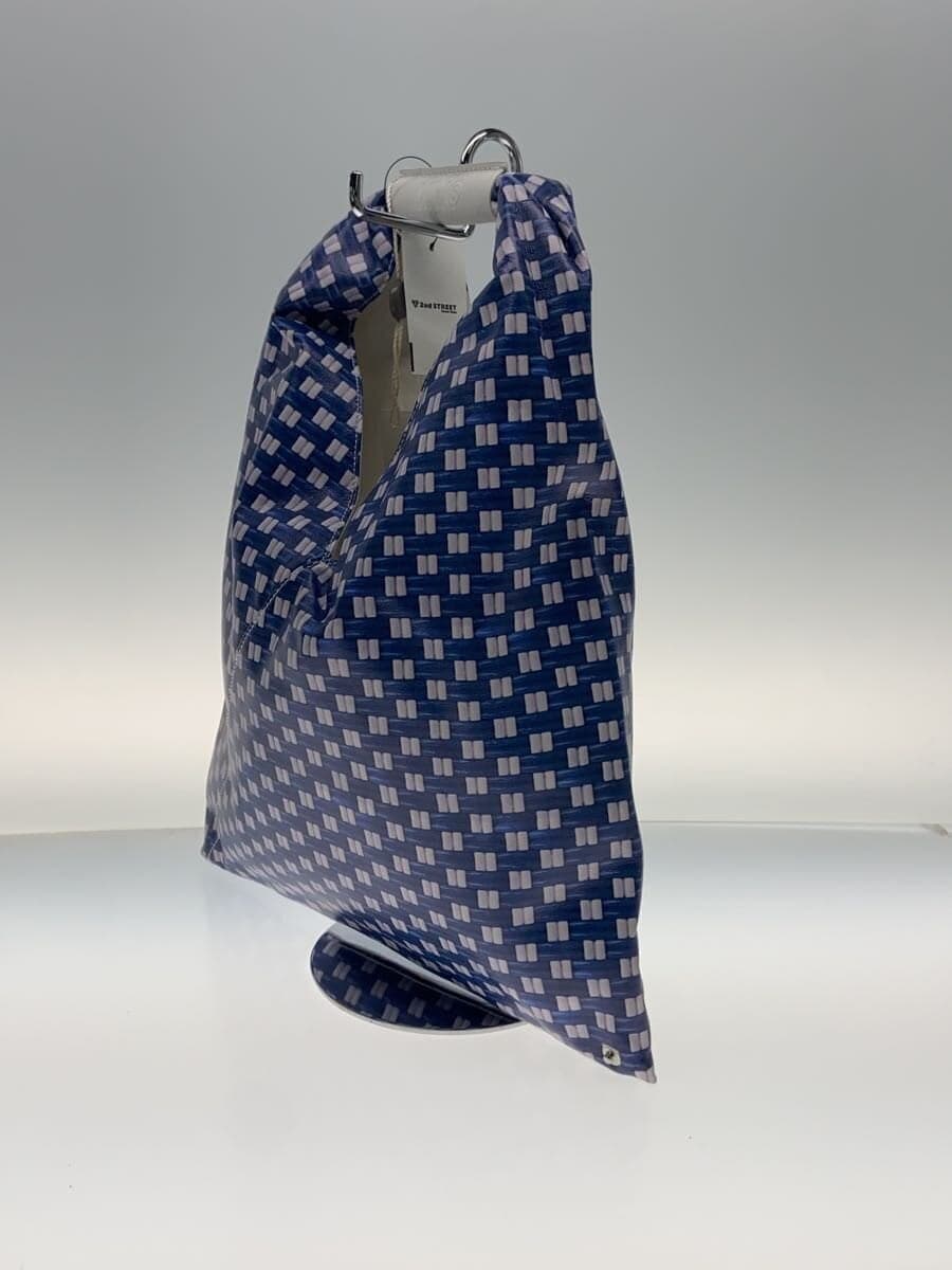 MM6 Handbag Leather BLU All-over print 2