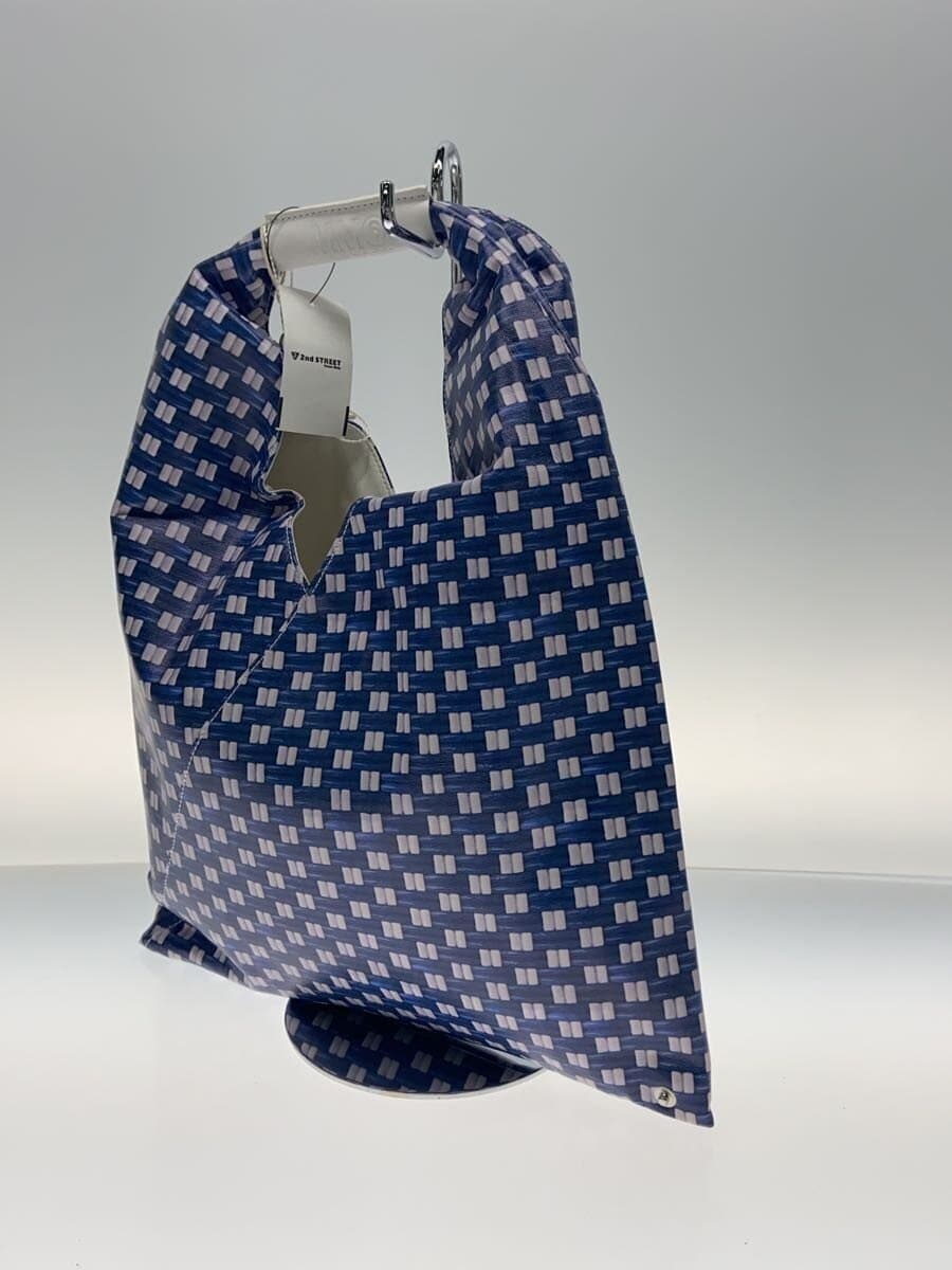 MM6 Handbag Leather BLU All-over print 2