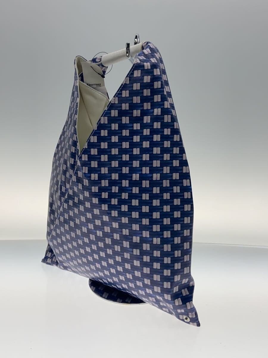MM6 Handbag Leather BLU All-over print 2