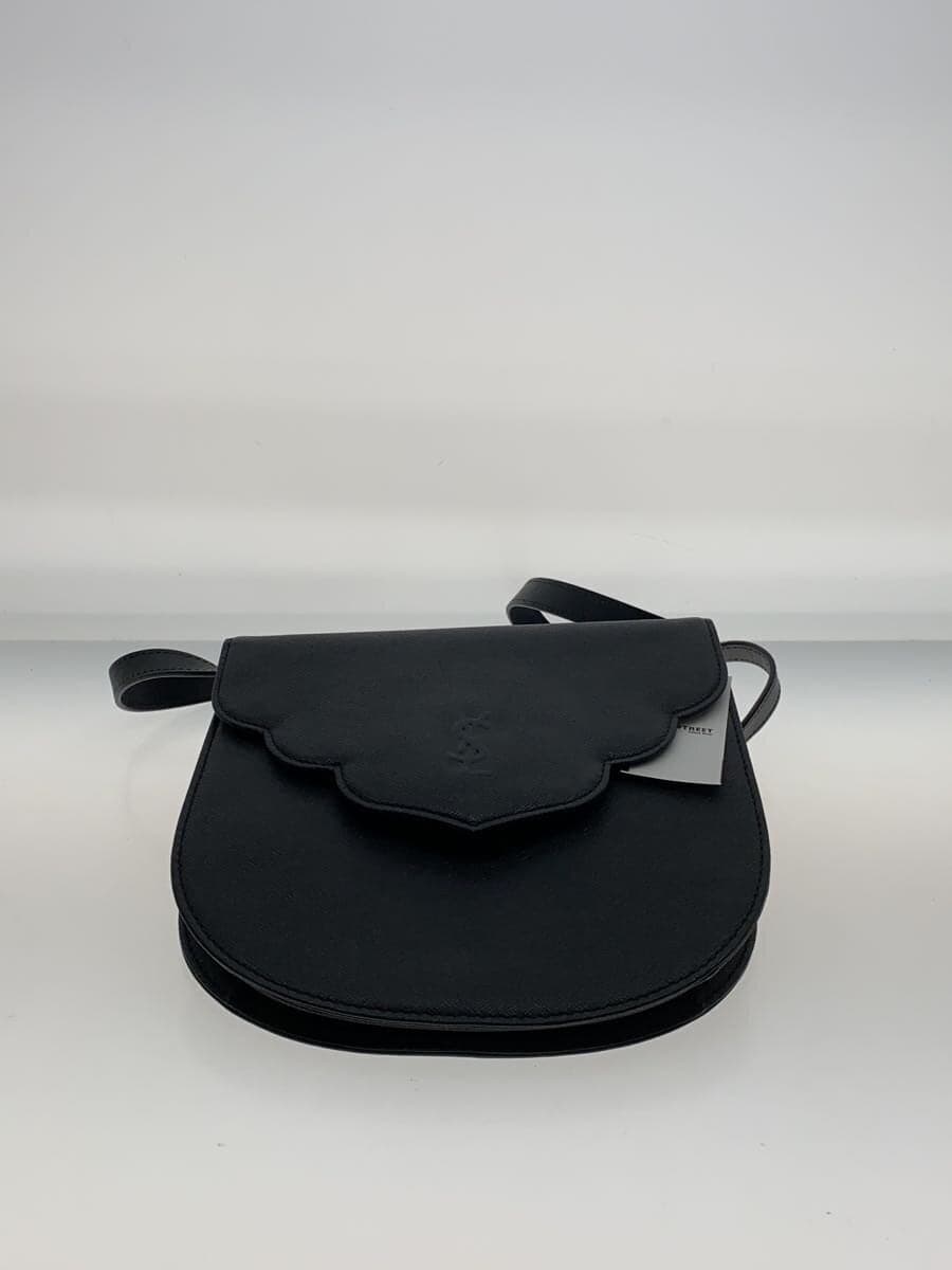 YVES SAINT LAURENT Shoulder Bag Leather BLK 4