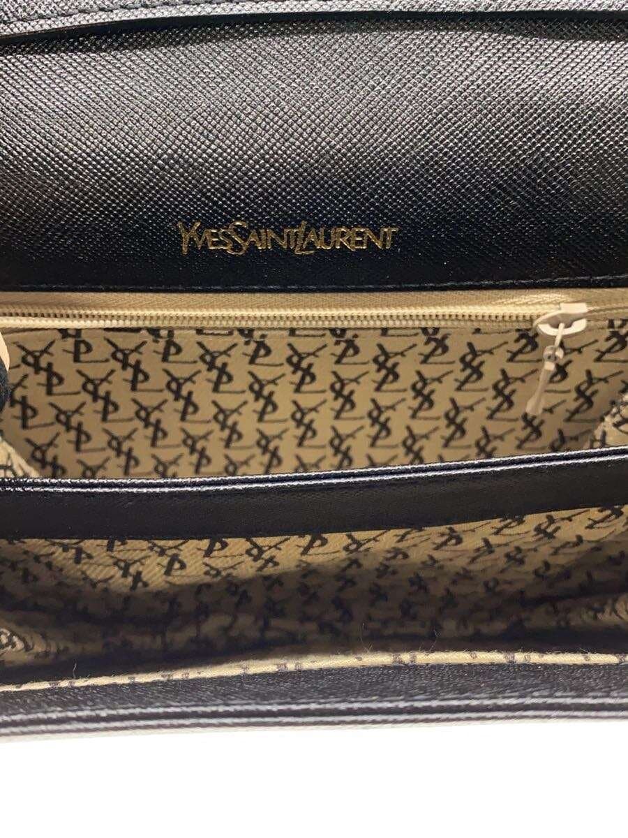 YVES SAINT LAURENT Shoulder Bag Leather BLK 6