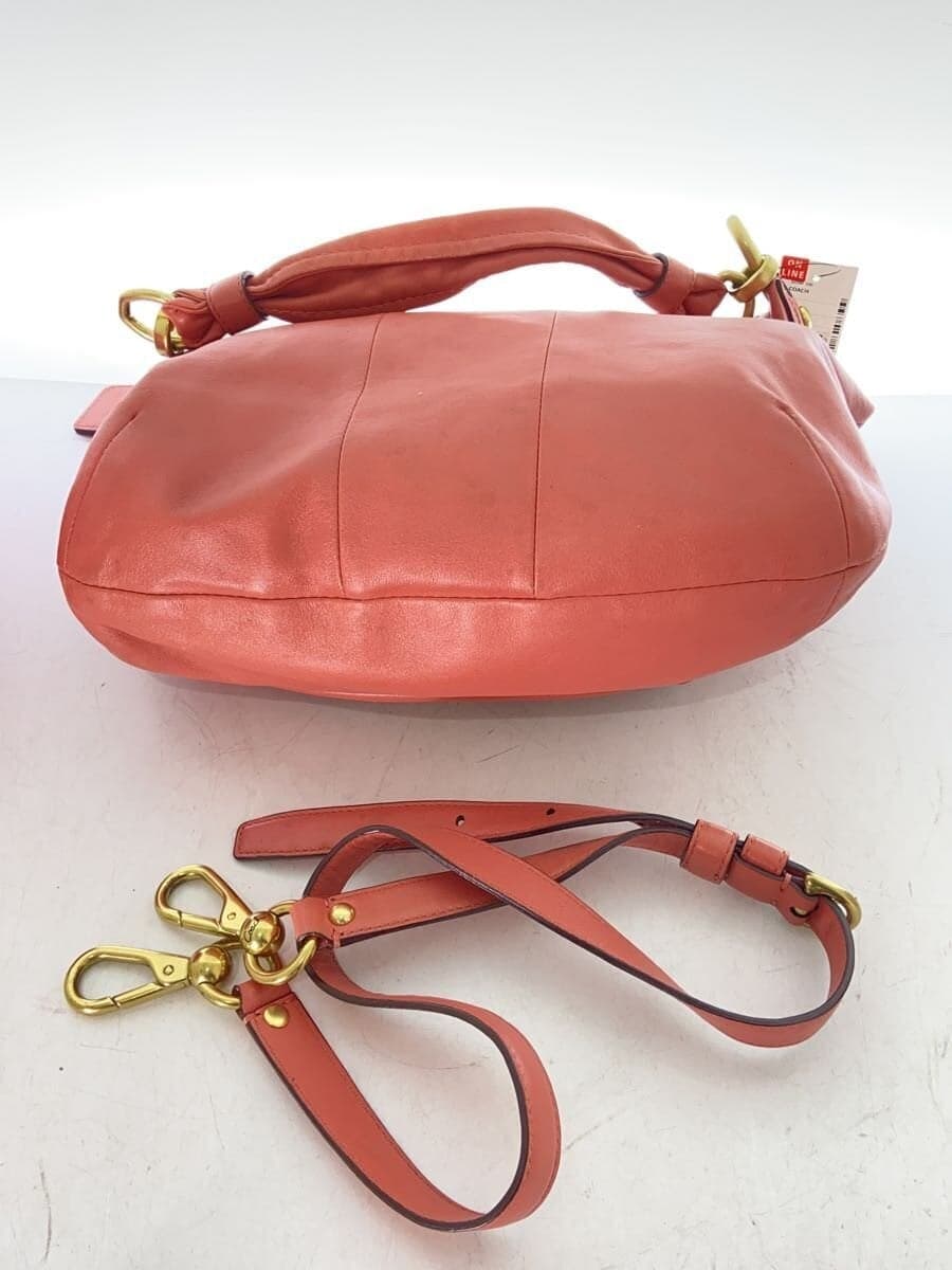 COACH Tote Bag Leather PNK 4