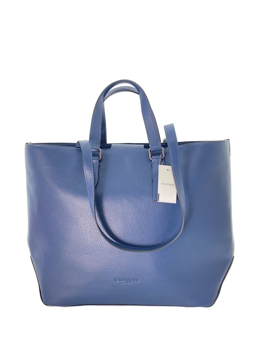 COACH Tote Bag Leather NVY Solid CBG50