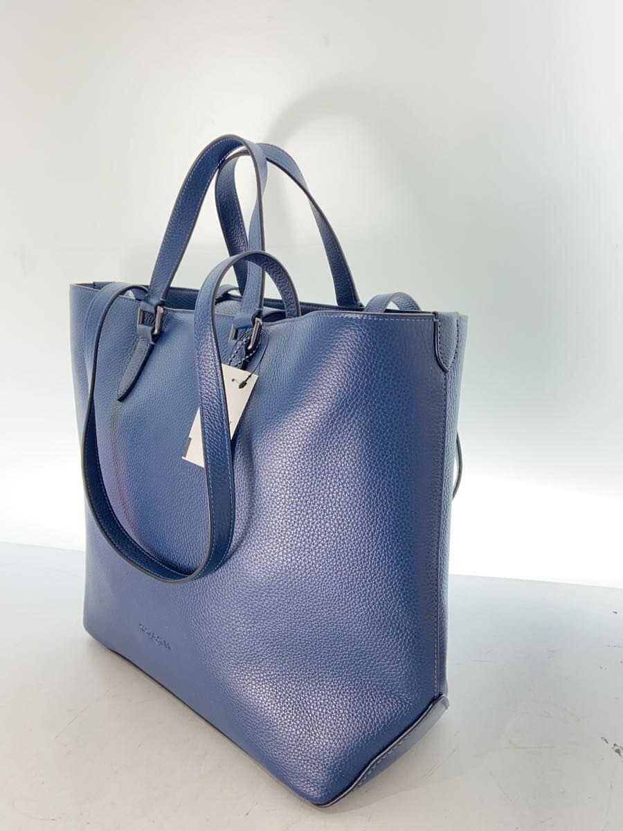 COACH Tote Bag Leather NVY Solid CBG50 2